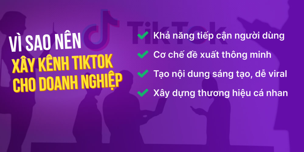 Lý do nên xây dựng kênh TikTok cho doanh nghiệp