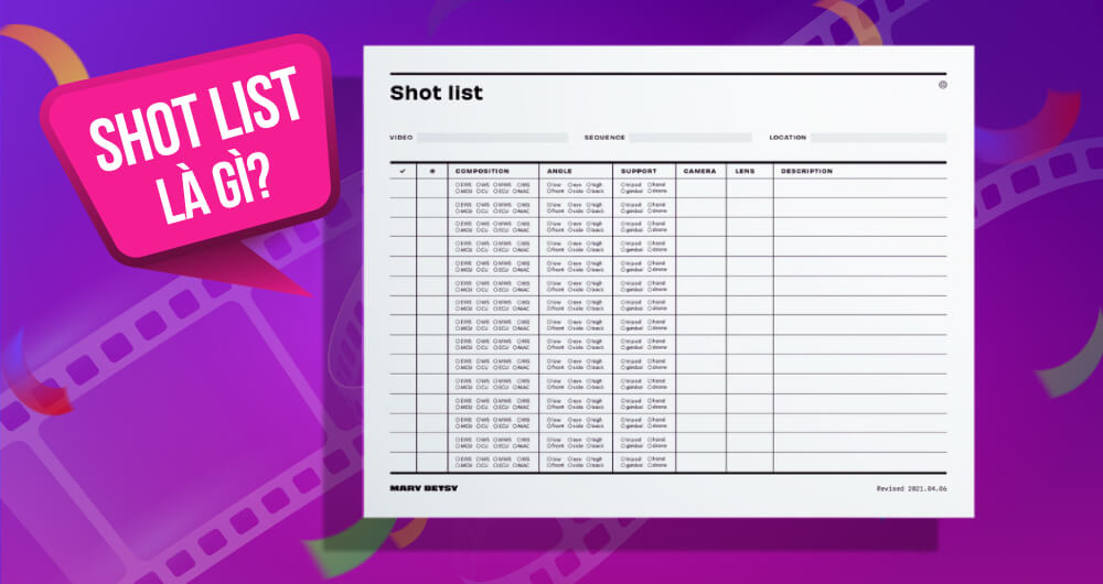 Tìm hiểu định nghĩa shot list là gì