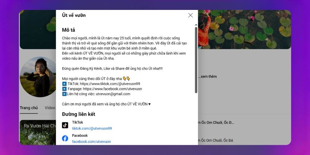 Viết phần About thu hút cho kênh YouTube