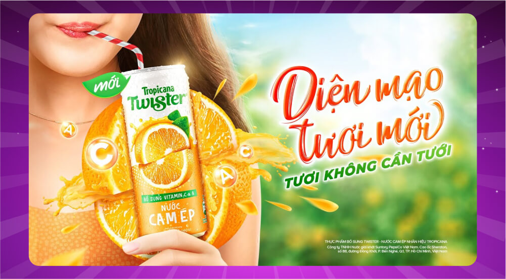 Màu sắc TVC thể hiện đặc trưng sản phẩm