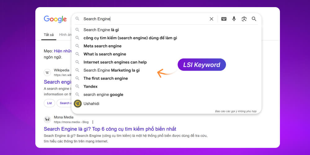 Thông qua Search Engine của Google
