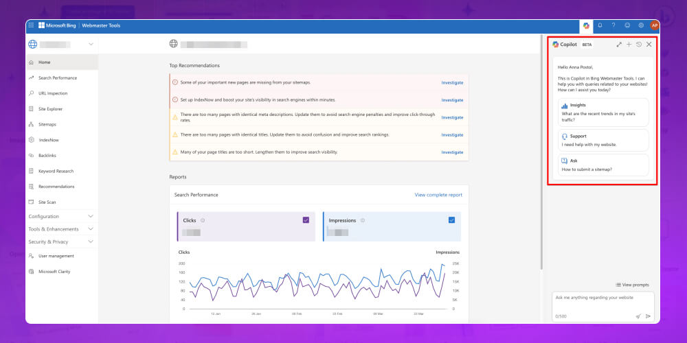 Bing Webmaster Tools