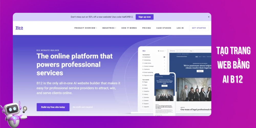 Dùng công cụ B12 để thiết kế website bằng AI Dùng công cụ B12 để thiết kế website bằng AI