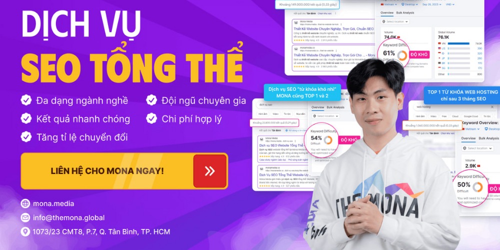Xem ngay dịch vụ SEO tổng thể uy tín, chuyên nghiệp, giá tốt tại MONA