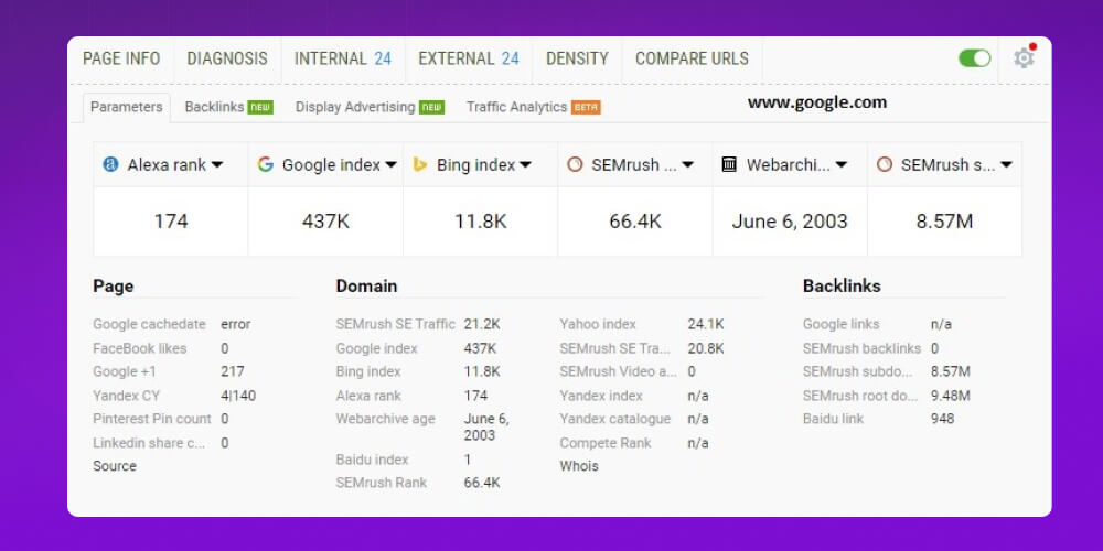 Kiểm tra SEO Onpage với SEOquake