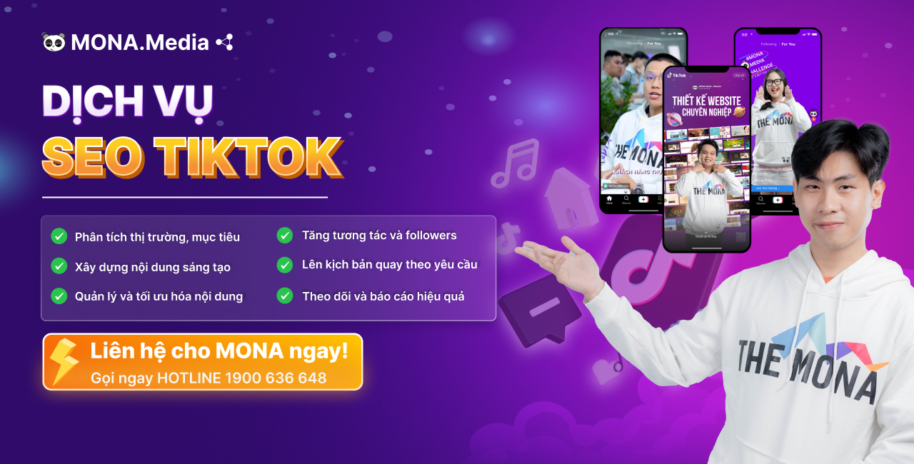 Đặt dịch vụ SEO TikTok của MONA ngay