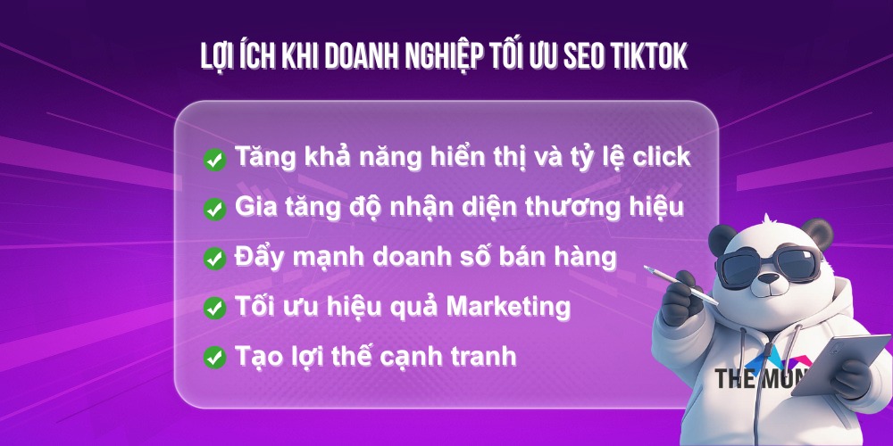 Lợi ích khi doanh nghiệp tối ưu SEO Tiktok
