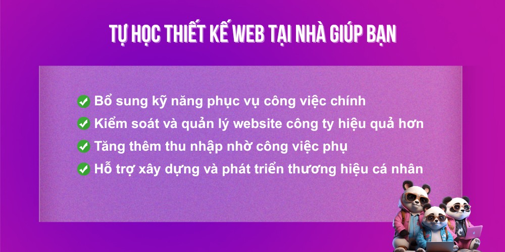 Lợi ích khi tự học thiết kế website