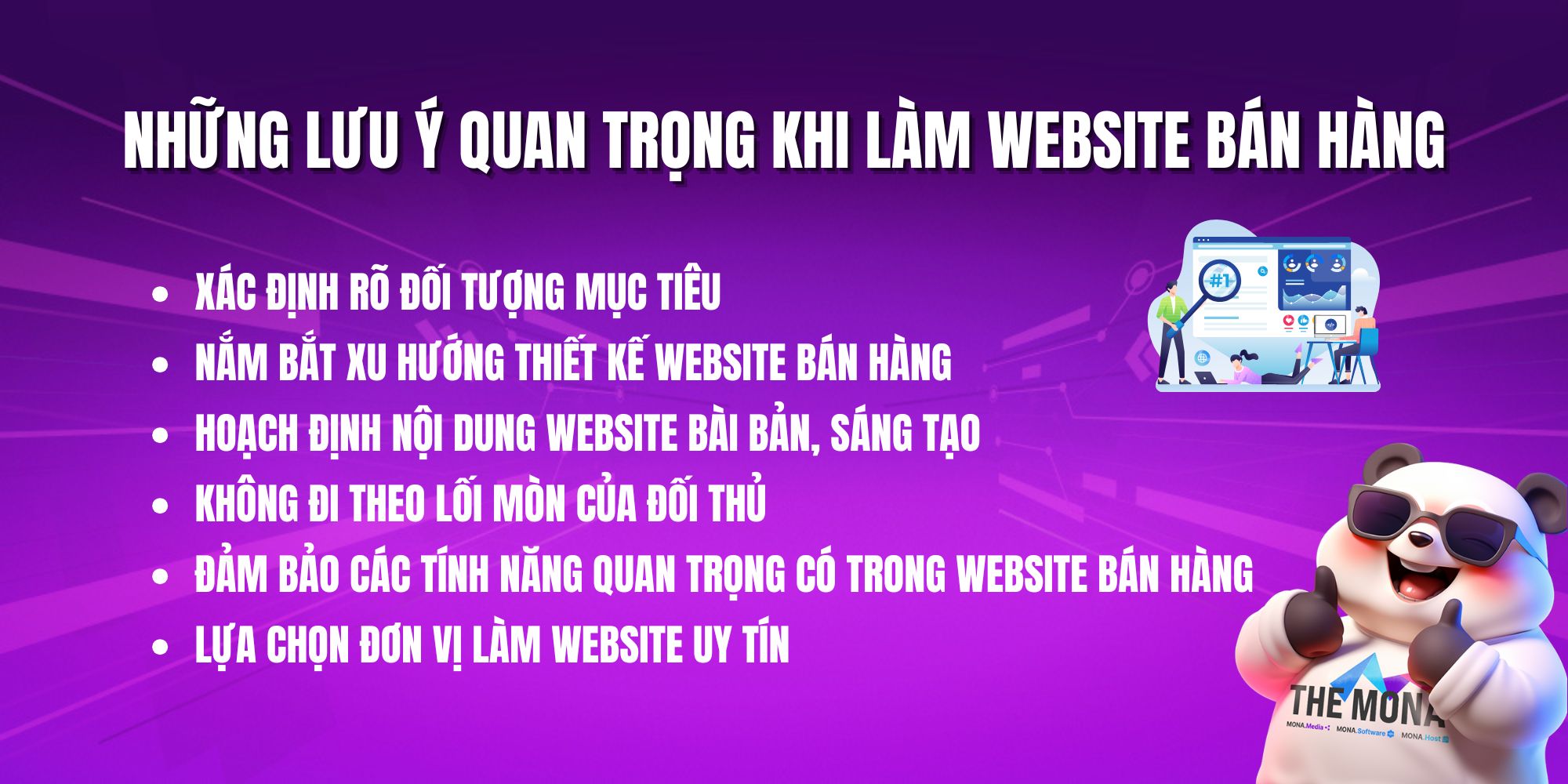 Lưu ý khi thiết kế web bán hàng