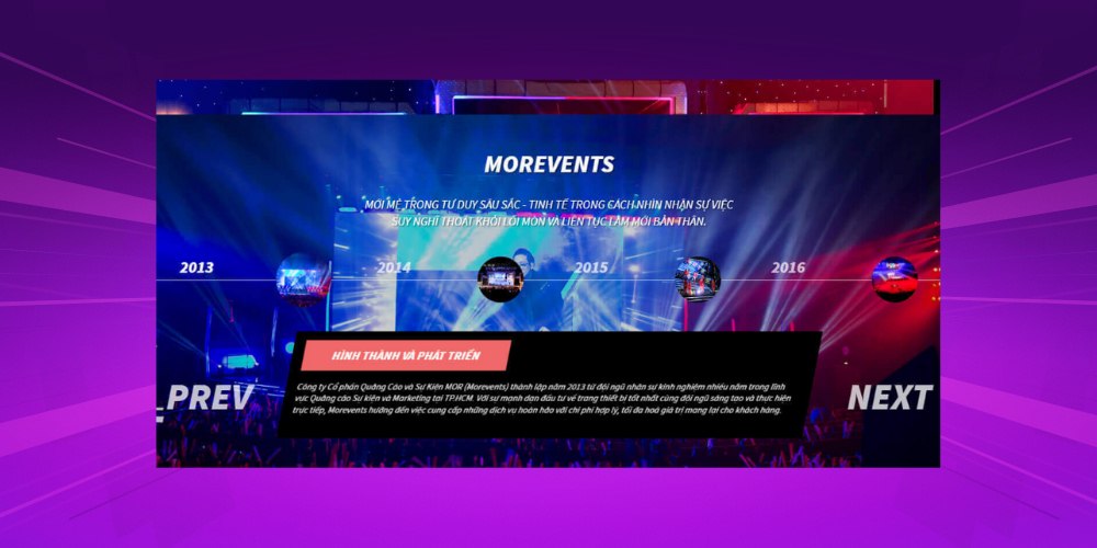 Mẫu thiết kế website event mang dấu ấn thương hiệu