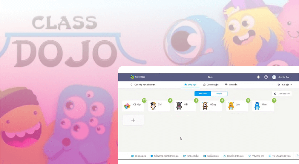 Phần mềm quản lý danh sách học sinh miễn phí ClassDojo
