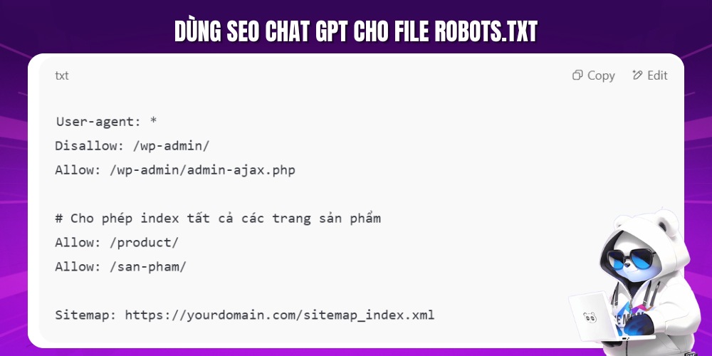 SEO Chat GPT cho tệp robots.txt