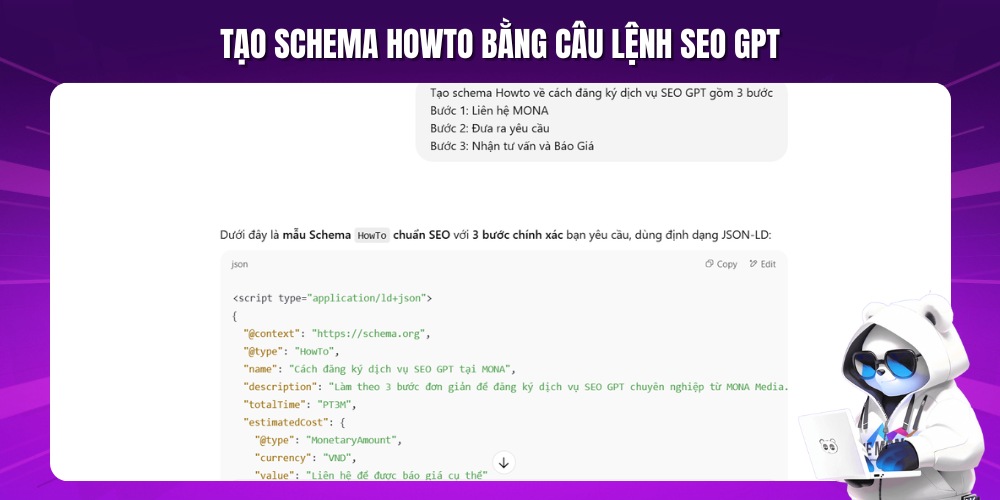 Cải thiện SEO ChatGPT bằng schema Howto