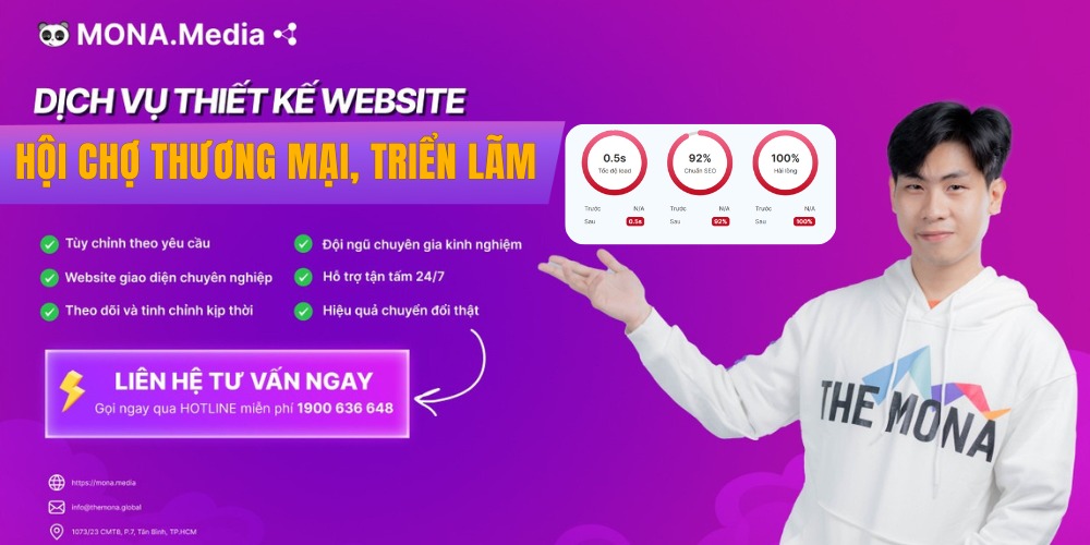 Thiết kế website hội chợ tại MONA