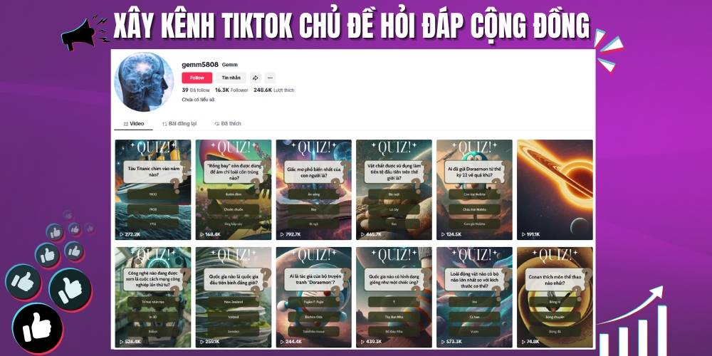 Cách chọn chủ đề xây kênh tiktok có nhiều tương tác nhất là dạng hỏi đáp thú vị