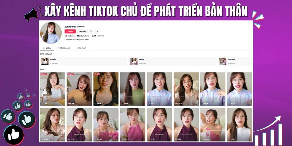 Ý tưởng xây kênh TikTok chủ đề phát triển bản thân ngày càng nhận được sự quan tâm của giới trẻ