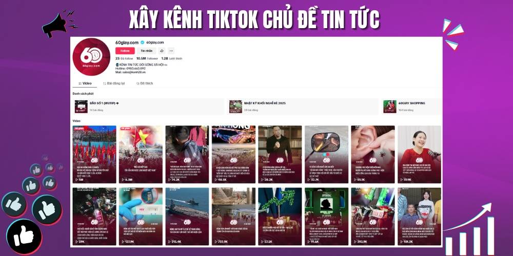 Chủ đề làm kênh TikTok về sự kiện và tin tức rất hữu ích cho người xem