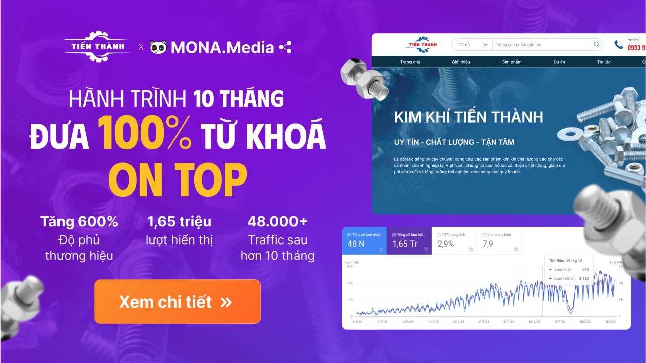 Case study triển khai dịch vụ SEO cho Kim Khí Tiến Thành