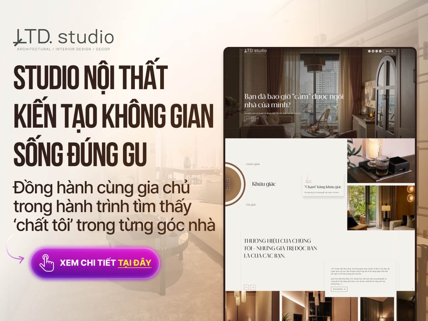 Dự án thiết kế website nội thất LTD Studio