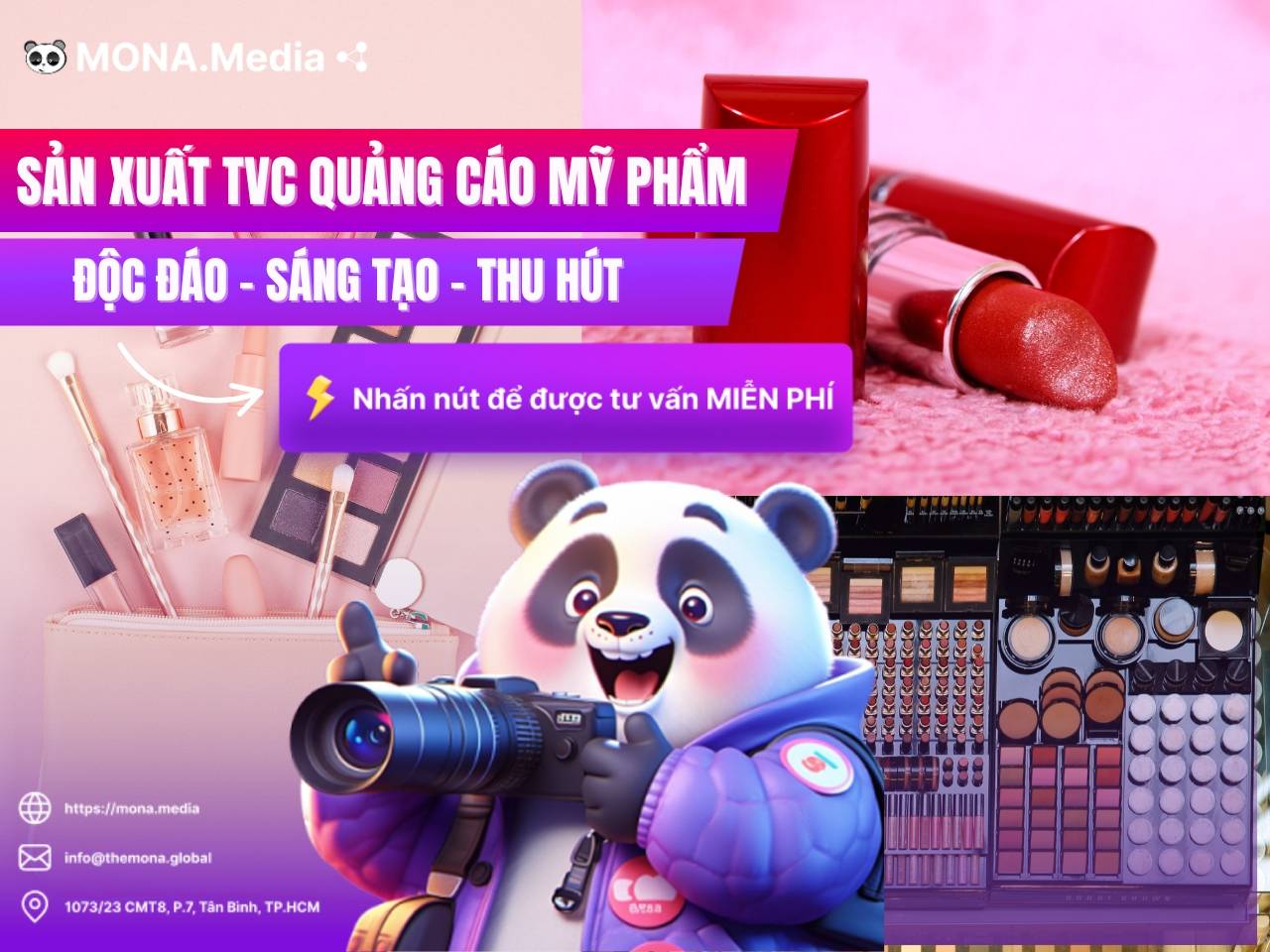 Dịch vụ sản xuất TVC quảng cáo mỹ phẩm ấn tượng, thu hút tại MONA Media