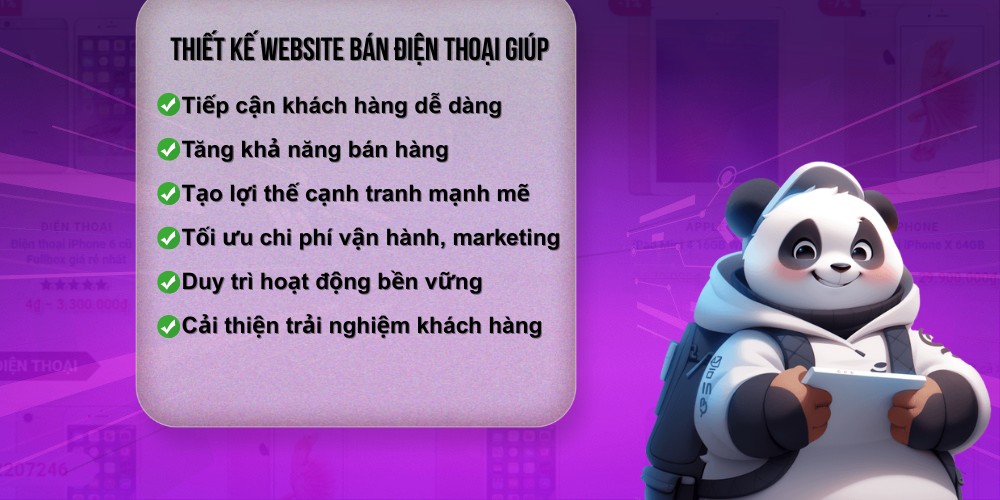 Lợi ích khi thiết kế website bán điện thoại di động