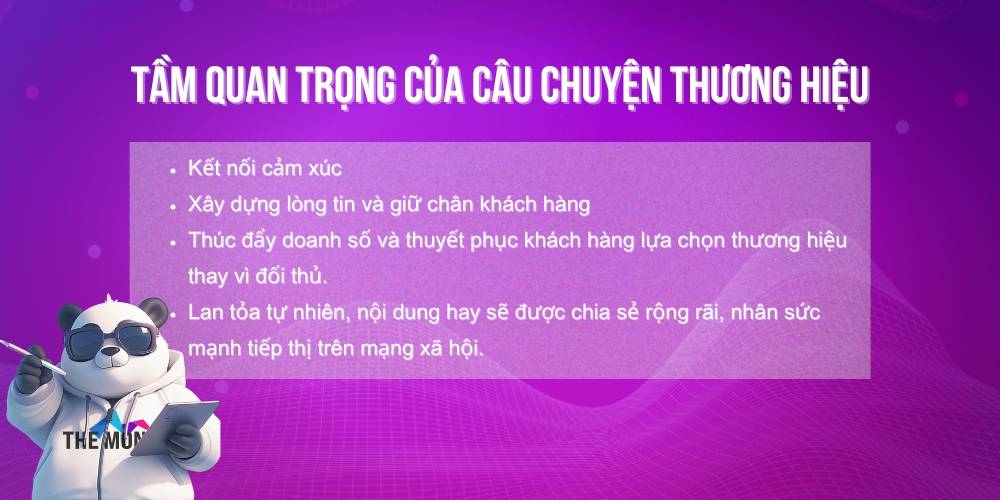 Tầm quan trọng của câu chuyện thương hiệu Vai trò của câu chuyện thương hiệu cực kỳ quan trọng trong marketing