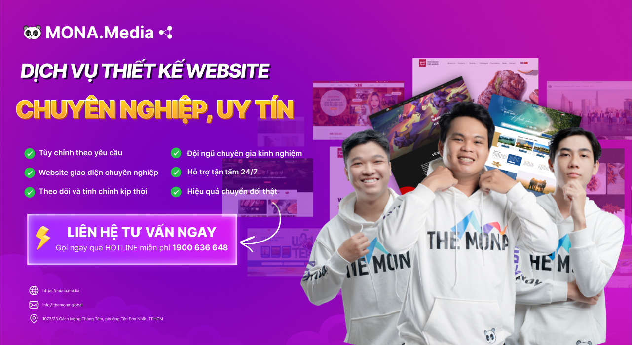 Thiết kế website chuyên nghiệp tại MONA ngay hôm nay