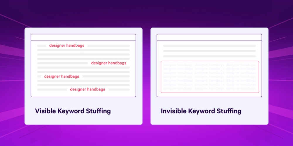 Ví dụ về keyword stuffing vô hình Ví dụ về keyword stuffing vô hình