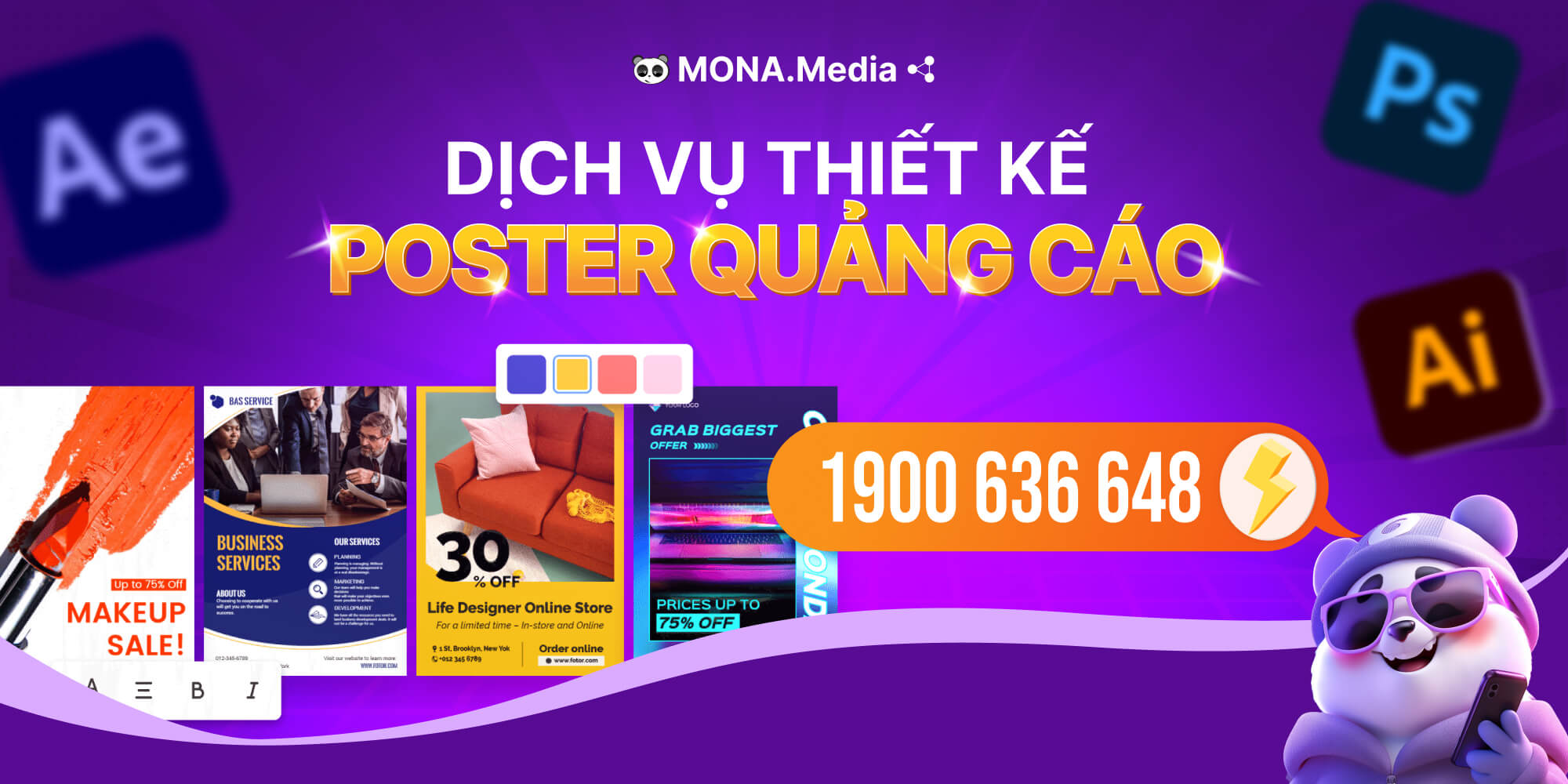 Dịch vụ thiết kế poster quảng cáo tại MONA Media