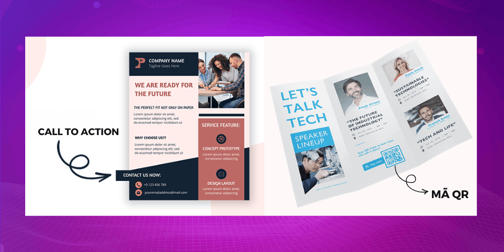 Thiết kế brochure chuyên nghiệp cần có các CTA rõ ràng