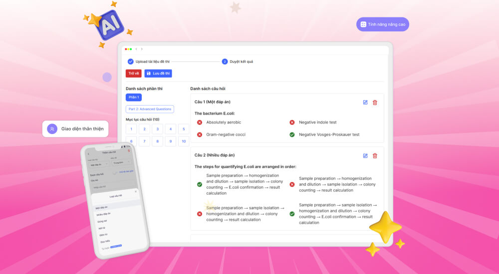 Nền tảng chấm thi trực tuyến EduQuiz