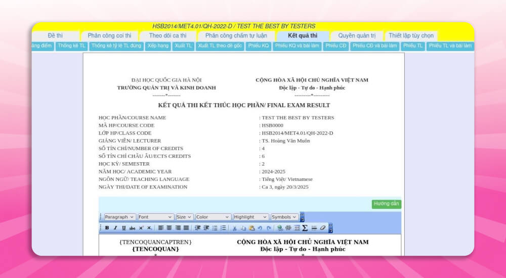 Phần mềm chấm bài thi iTest