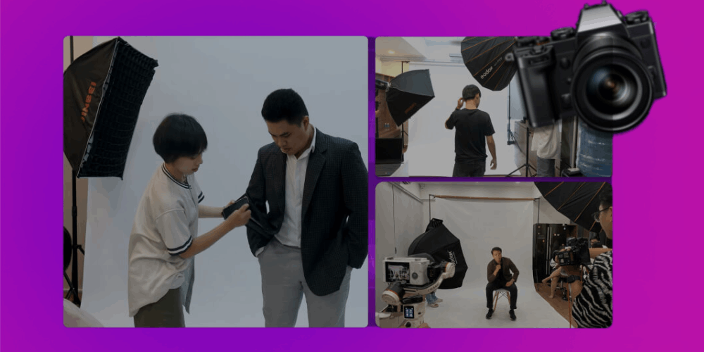 Tiến hành chụp ảnh thời trang trong studio