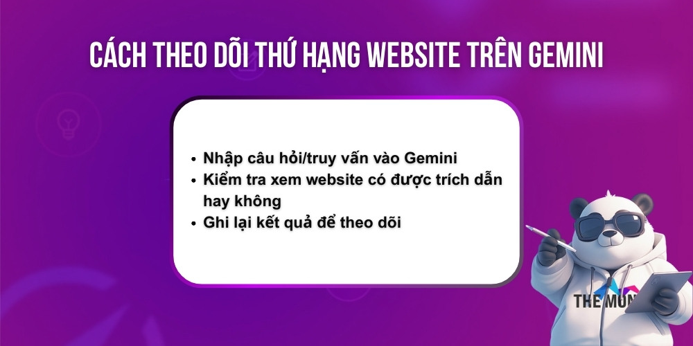 Cách theo dõi thứ hạng SEO Gemini