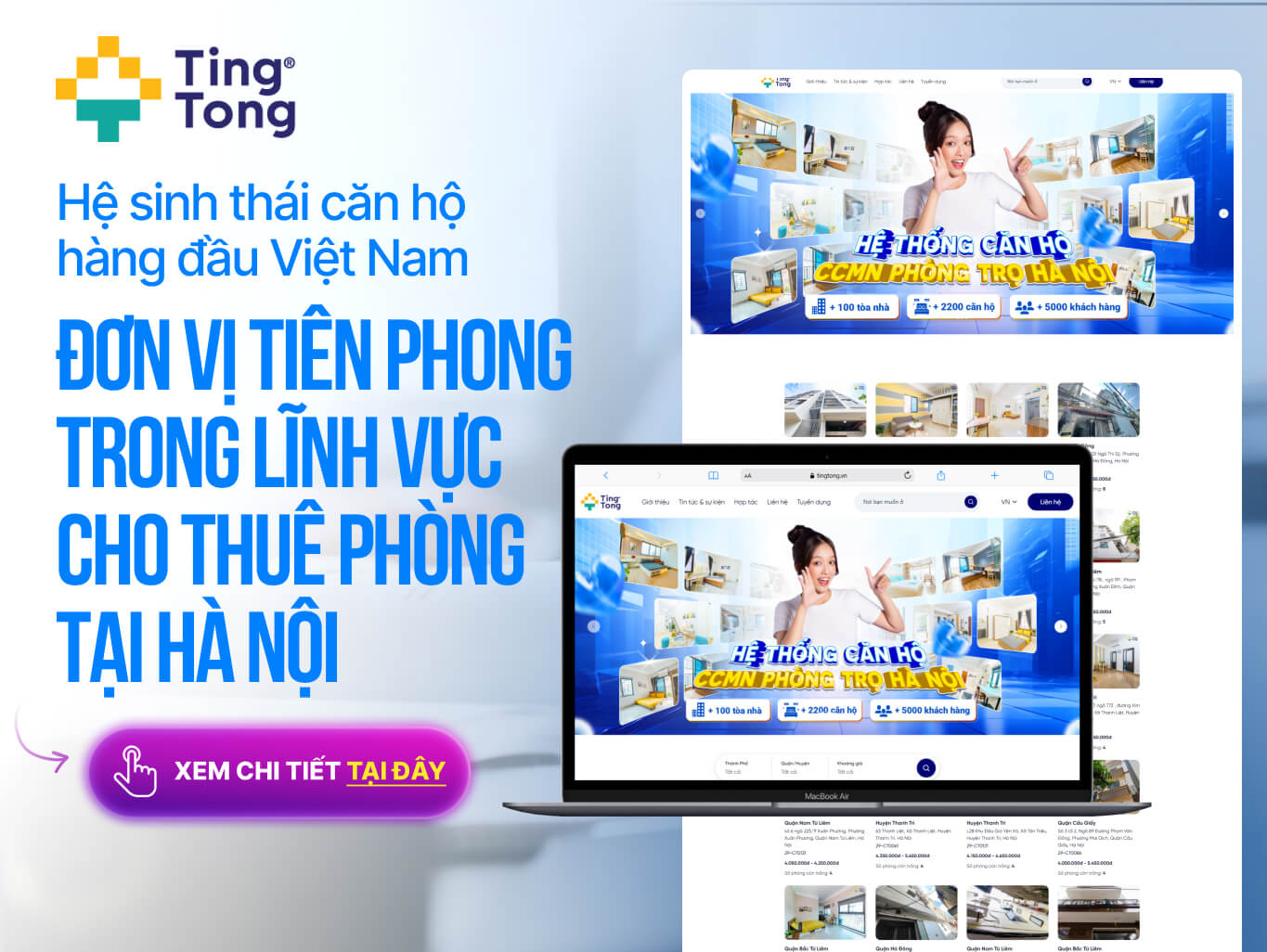 Case study thiết kế website bất động sản Ting Tong