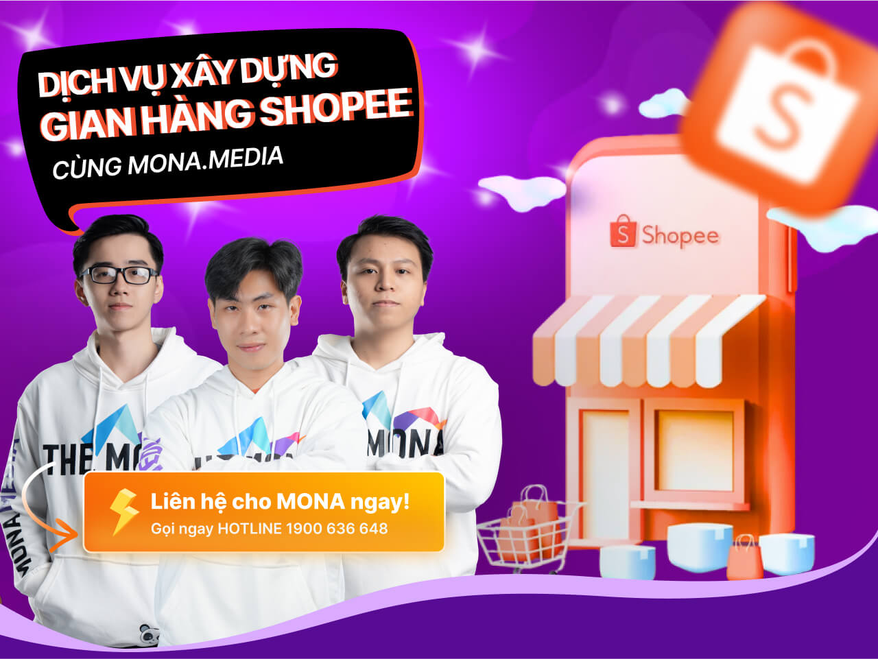 Dịch vụ xây dựng gian hàng Shopee chuyên nghiệp cùng MONA Media