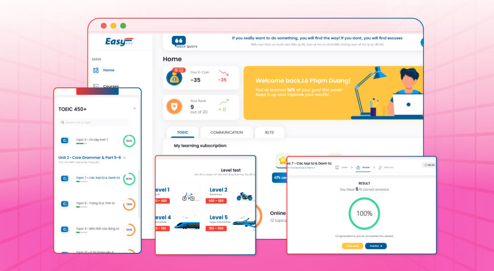 Hệ thống CRM trung tâm Ngoại ngữ Easy Edu