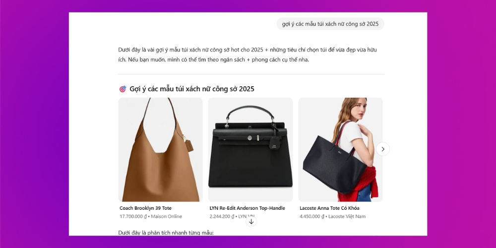 ChatGPT Shopping phân tích ý định tìm kiếm của người dùng