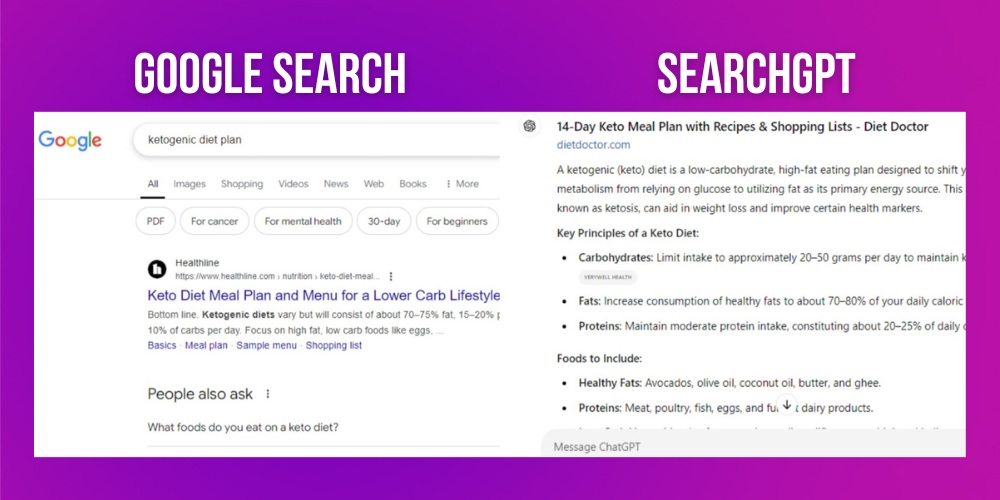 Sự khác biệt giữa SearchGPT và Google Search Sự khác biệt giữa SearchGPT và Google Search