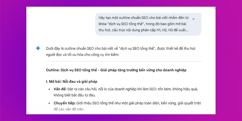 Tạo nội dung nhanh chóng bằng Gemini