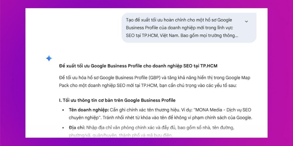 Tối ưu local SEO dễ dàng khi SEO trên Gemini
