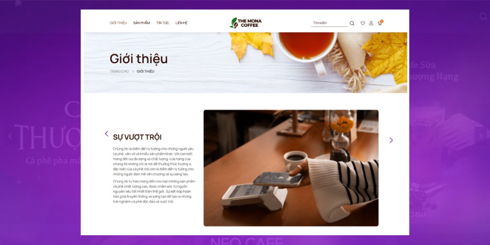 Loại website bán cà phê Loại website bán cà phê