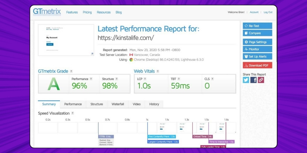 Chấm điểm SEO web bằng GTmetrix Chấm điểm SEO web bằng GTmetrix