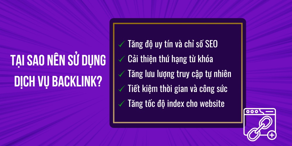 Lợi ích khi thuê dịch vụ backlink chất lượng Lợi ích khi thuê dịch vụ backlink chất lượng