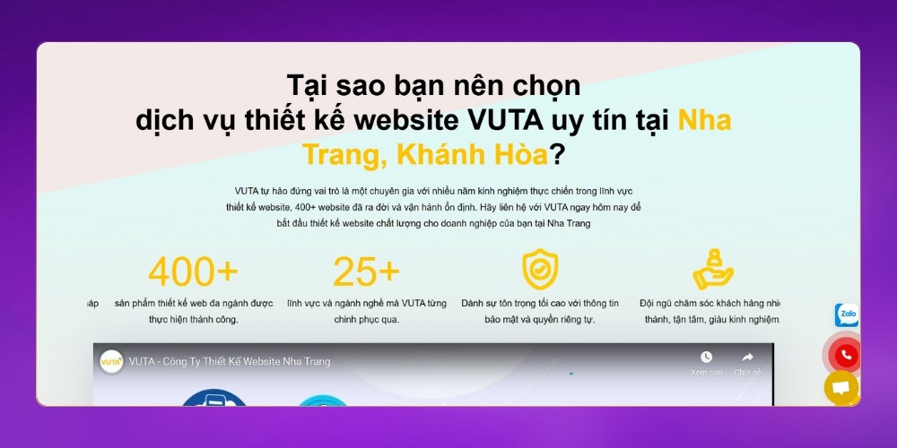 Thiết kế website Nha Trang tại VUTA
