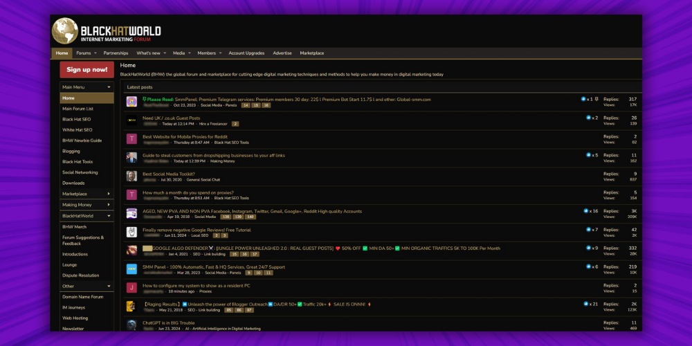 Diễn đàn SEO Black Hat World