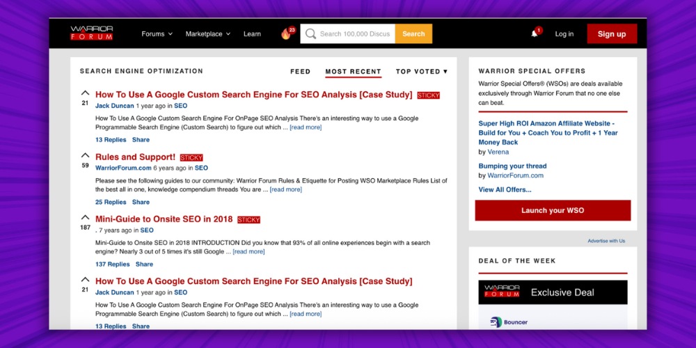 Diễn đàn SEO warrior