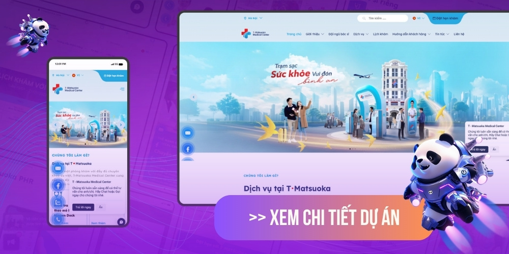 Dự án thiết kế web phòng khám cho T-Matsuaka