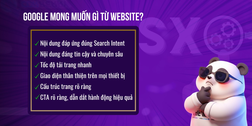 Google mong muốn gì ở website