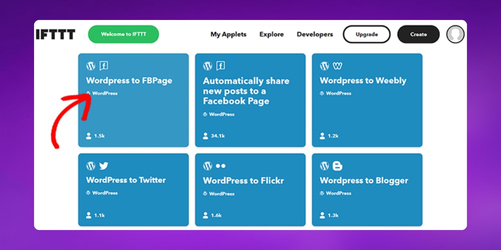 Share bài từ wordpress lên mạng xã hội với IFTTT